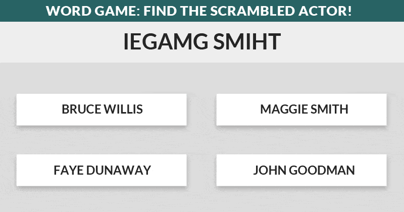 No One Can Beat This Expert Actor Name Scramble Quiz