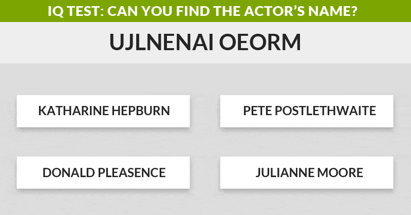 Absolutely No One Can Beat This Tricky Actor Name Scramble Quiz